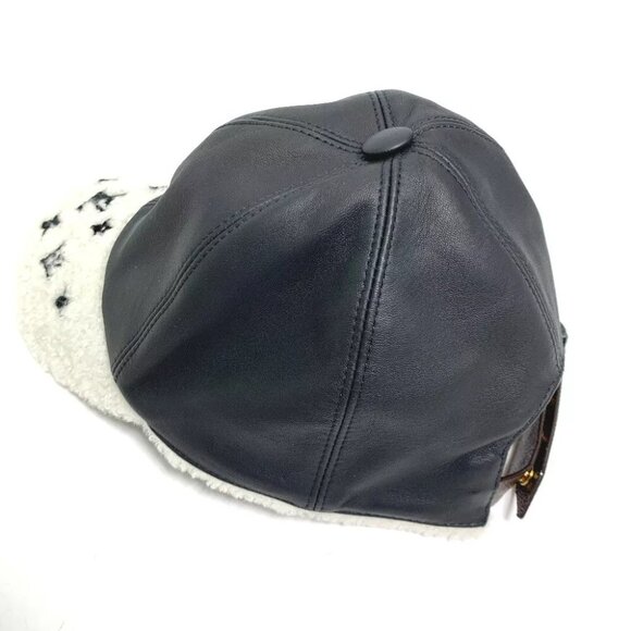 LOUIS VUITTON M00493 Cap-Sharing Hat cap Leather Black/White - Picture 11 of 12